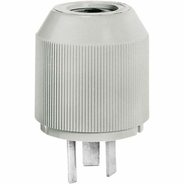Bryant Electric Straight Blade Plug: Industrial, 10-30P, Black & White - 9337NP