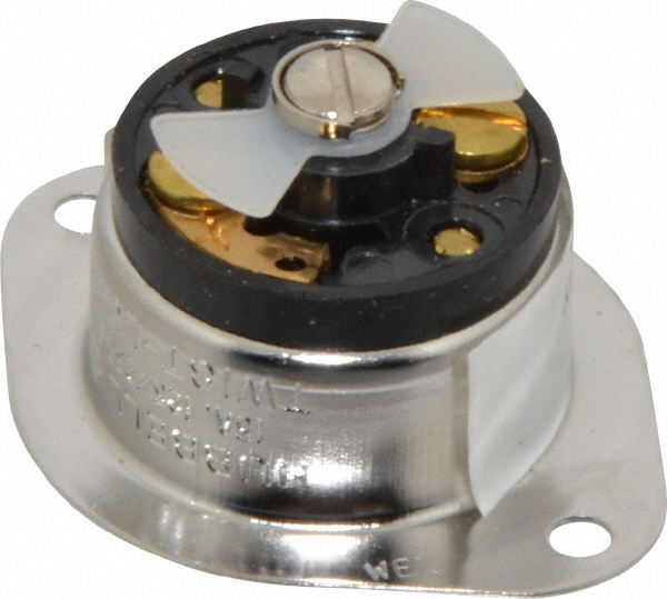Leviton 125/250 VAC, 15 Amp, ML-3P NEMA, Ungrounded Inlet - ML3-PB