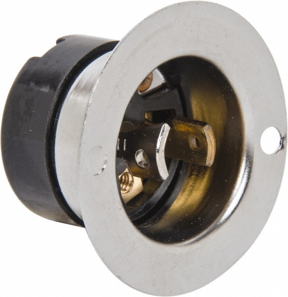 Leviton 125/250 VAC, 15 Amp, ML-3P NEMA, Ungrounded Inlet - ML3-PB