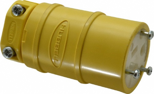 Leviton Straight Blade Connector: Commercial, 5-20R, 125VAC, Yellow - 520CA