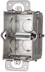 Thomas & Betts Electrical Switch Box: Steel, Rectangle, 3" OAH, 2" OAW, 2-1/2" OAD, 1 Gang - CDOW