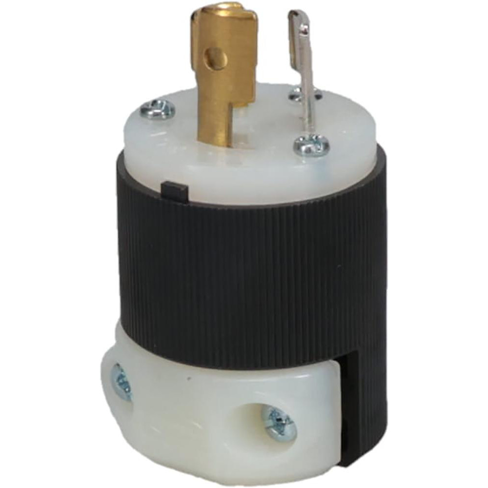 Bryant Electric Locking Inlet: Inlet, Industrial, ML-3P, 125 & 250V, White - 7486MB