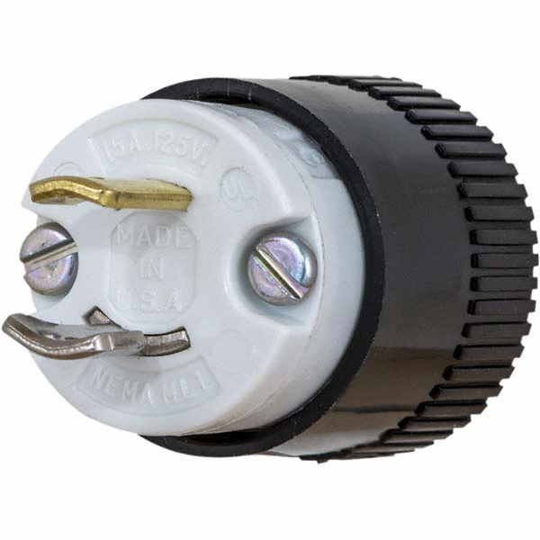 Bryant Electric Locking Inlet: Inlet, Industrial, ML-3P, 125 & 250V, White - 7486MB