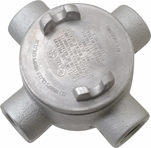 Thomas & Betts Electrical GUAX Box: Iron, Round, 3-1/2" OAW, 2" OAD - GUAX16-TB