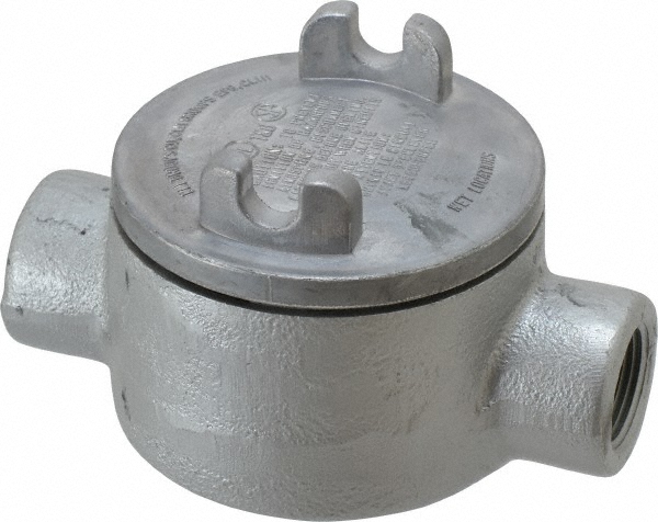 Thomas & Betts Electrical GUAX Box: Iron, Round, 3-1/2" OAW, 2" OAD - GUAX16-TB