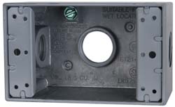 Thomas & Betts Electrical GUAX Box: Iron, Round, 3-1/2" OAW, 2" OAD - GUAX16-TB