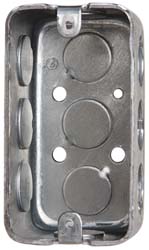 Cooper Crouse-Hinds Electrical Wall Box: Steel, Rectangle, 4" OAH, 2-1/8" OAW, 2-1/8" OAD, 1 Gang - TP606