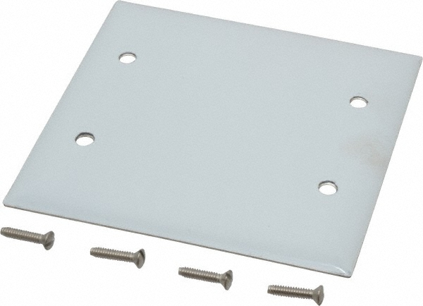 Cooper Crouse-Hinds Electrical Outlet Box: Aluminum, Rectangle, 4-9/16" OAH, 4-5/8" OAW, 2-1/16" OAD, 2 Gangs - TP7098