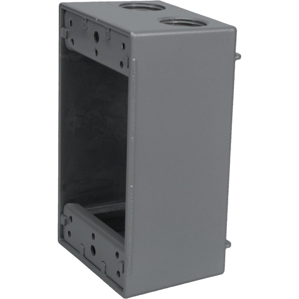 Thomas & Betts Electrical Outlet Box: Aluminum, Rectangle, 4-1/2" OAH, 2-1/2" OAW, 2" OAD, 1 Gang - DIH4-1-LM