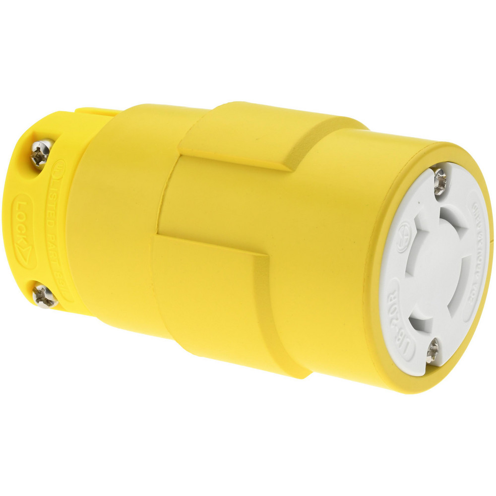 Value Collection Straight Blade Connector: Industrial, L16-20, 480VAC, Yellow - 2776