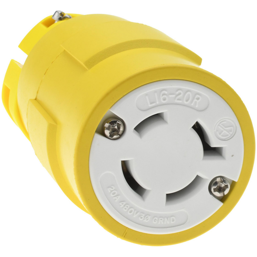 Value Collection Straight Blade Connector: Industrial, L16-20, 480VAC, Yellow - 2776