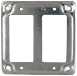 Cooper Crouse-Hinds Electrical Outlet Box: Steel, Square, 4" OAH, 4" OAW, 2-1/8" OAD, 1 Gang - TP451