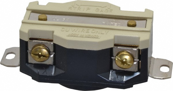 Bryant Electric Twist Lock Receptacles; Receptacle/Part Type: Receptacle; Gender: Female; NEMA Configuration: L17-30R; Flange Style: Flanged; Amperage: 30 A; Number Of Poles: 3; Number Of Wires: 4; Maximum Cord Dia: 29.20 mm; Resistance Features: Impact-Resistant; Number of Poles: 3 - 71730ER