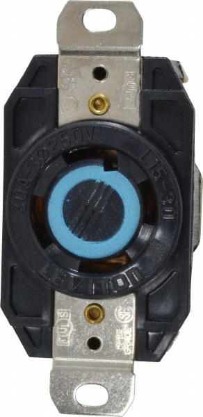Cooper Wiring Devices 480 VAC, 30 Amp, L16-30P NEMA, Self Grounding Receptacle - CWL1630R