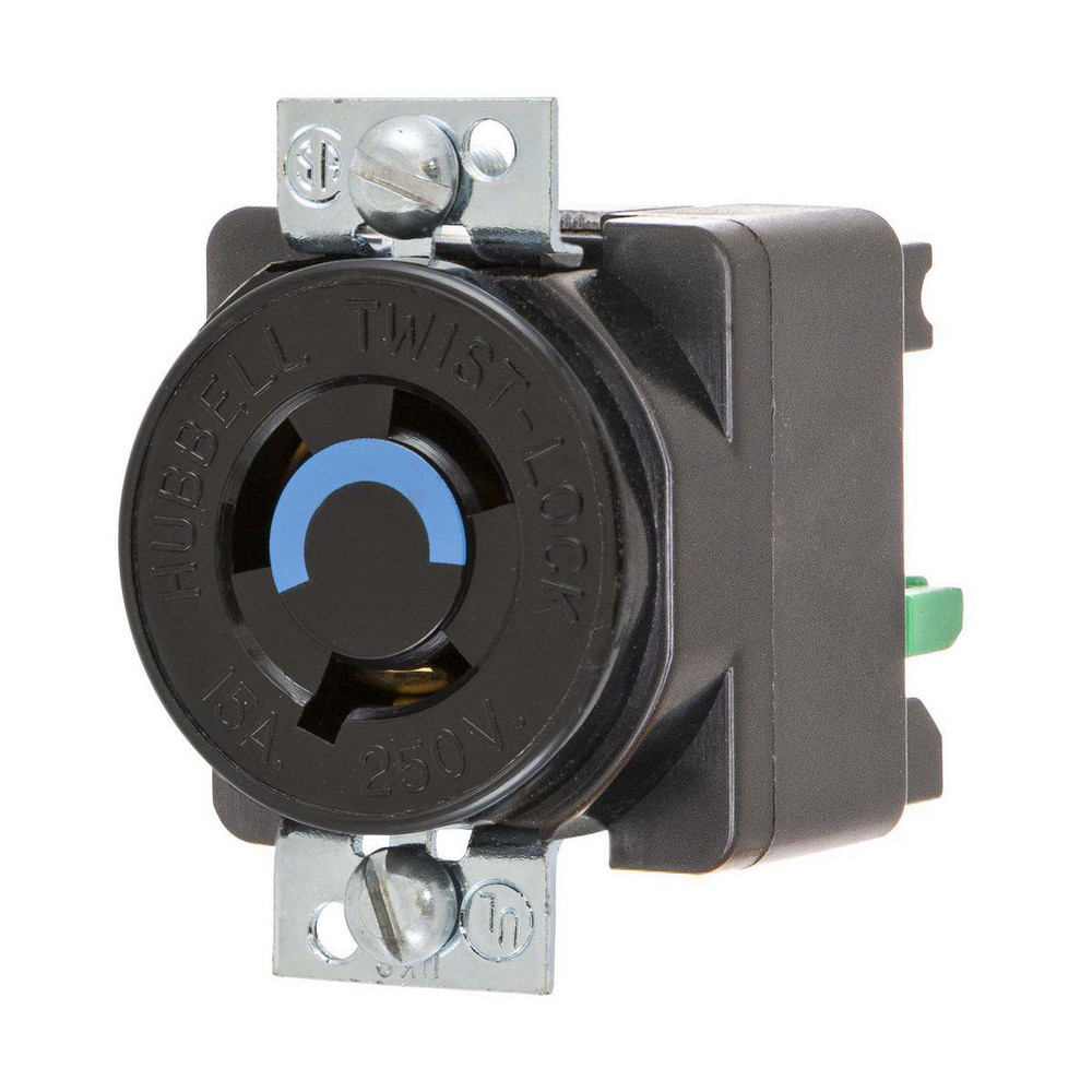 Hubbell Wiring Device-Kellems Twist Lock Receptacles: Receptacle Type: Single; Mount Type: Panel; Gender: Female; Material: Nylon - HBL4713ST
