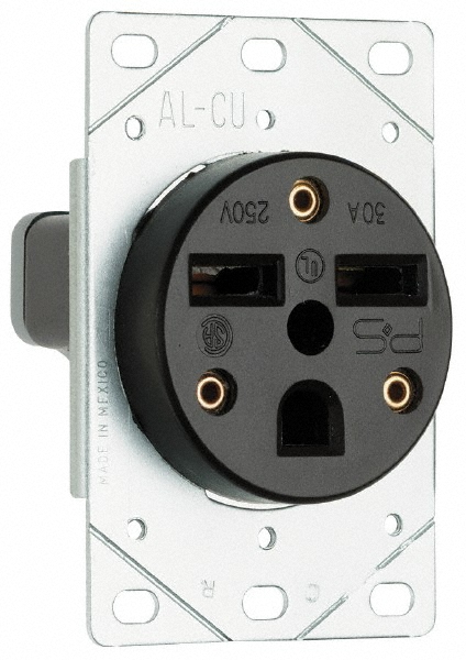 Pass & Seymour Straight Blade Single Receptacle: NEMA 18-20R, 20 Amps, Ungrounded - 3822