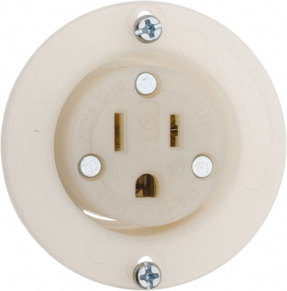 Leviton Straight Blade Single Receptacle: NEMA 5-15R, 15 Amps, Self-Grounding - 5279-C