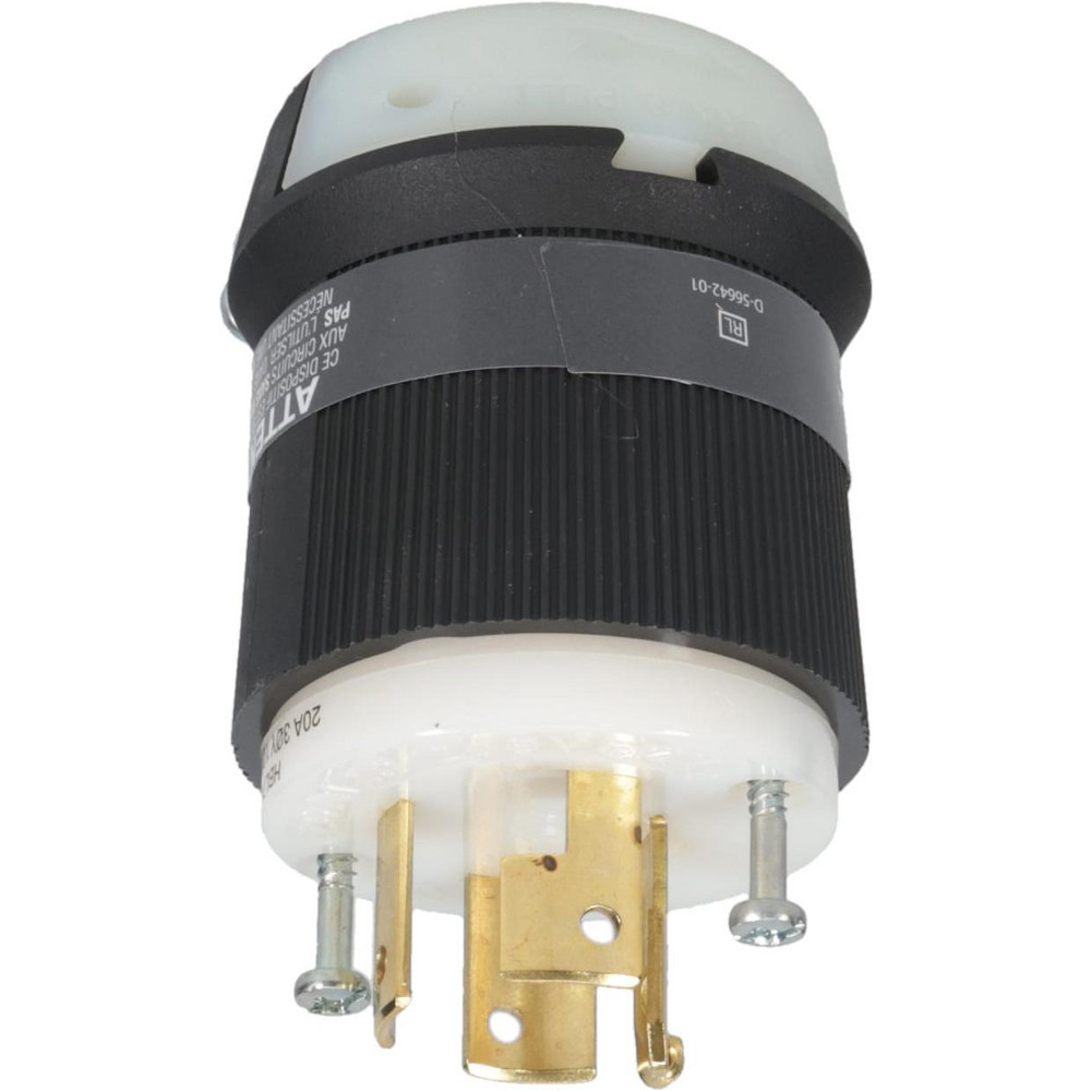 Ericson Mfg Twist Lock Plugs & Connectors: Connector Type: Connector; Grade: Industrial; Material: Nylon, PBT, Brass, Thermoplastic Elastomer; Grounding Style: Grounding - 2428-C