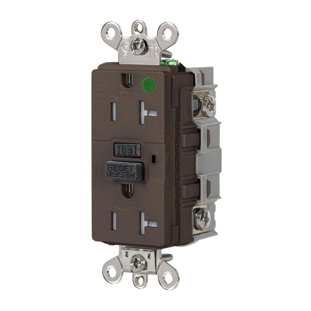 Hubbell Wiring Device-Kellems GFCI Receptacles: Receptacle Type: Duplex; Grade: Hospital; NEMA Configuration: 5-20R - GFSG8300