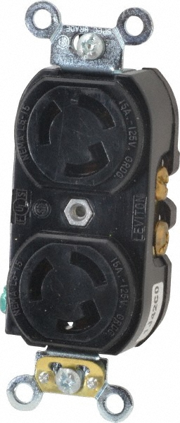 Leviton 125 VAC, 15 Amp, L5-15R NEMA, Self Grounding Receptacle - 4700