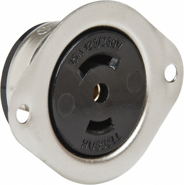 Leviton 125 VAC, 15 Amp, L5-15R NEMA, Self Grounding Receptacle - 4700