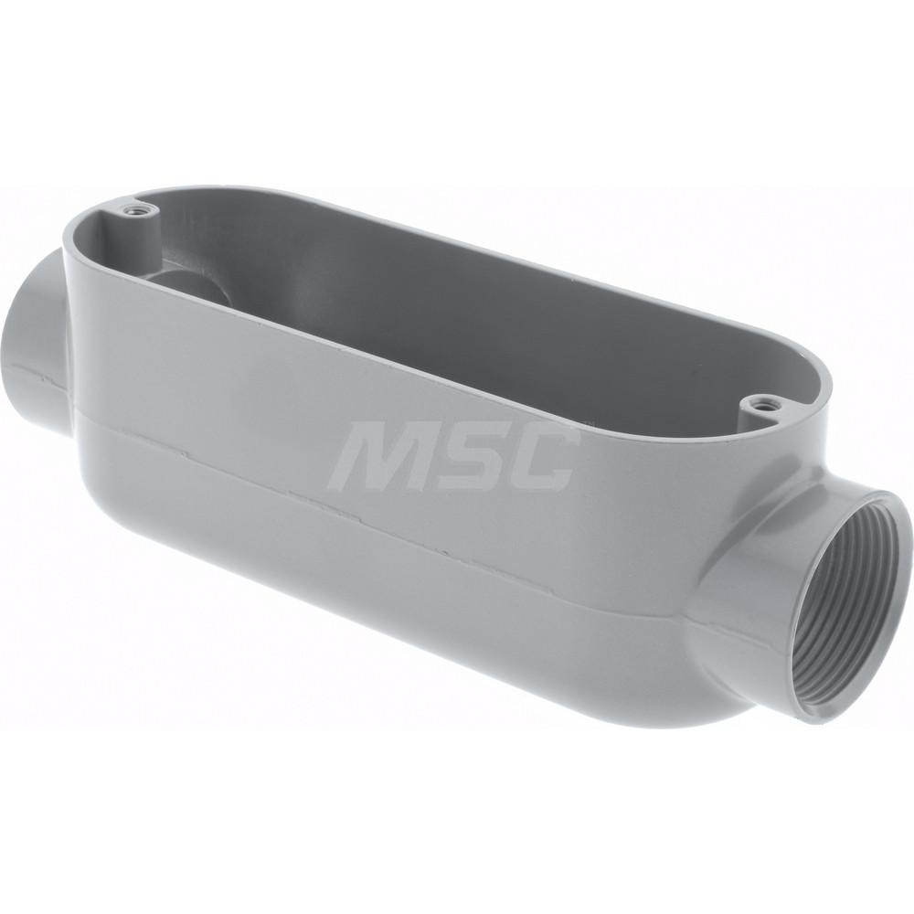 Cooper Crouse-Hinds Electrical Outlet Box: Aluminum, Rectangle, 8.45" OAH, 2.49" OAW, 2.73" OAD, 1 Gang - C45