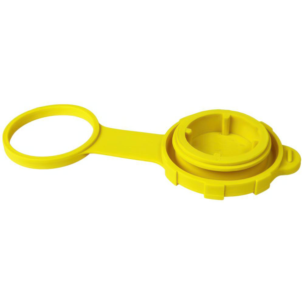 Ericson Mfg Single Pole Protective Caps: Gender: Female; NEMA Rating: Non-NEMA; Material: Thermoplastic Elastomer; Color: Yellow; For Use With: 15/20 Amp Straight Blade & 15 Amp Locking Connectors - 16CW-AM