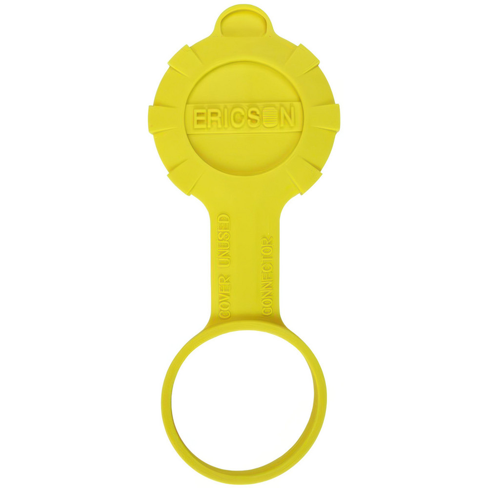 Ericson Mfg Single Pole Protective Caps: Gender: Female; NEMA Rating: Non-NEMA; Material: Thermoplastic Elastomer; Color: Yellow; For Use With: 15/20 Amp Straight Blade & 15 Amp Locking Connectors - 16CW-AM