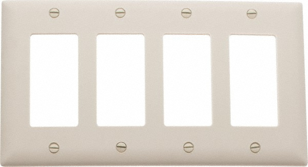 Pass & Seymour 4 Gang, 4-1/2 Inch Long x 8-3/8 Inch Wide, Standard Switch Plate - TP264W