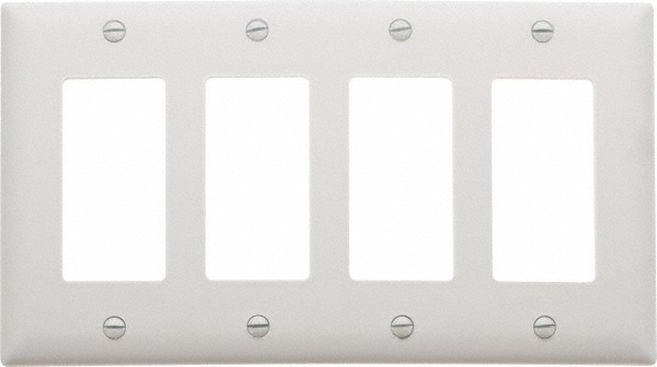Pass & Seymour 4 Gang, 4-1/2 Inch Long x 8-3/8 Inch Wide, Standard Switch Plate - TP264W