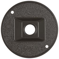 Cooper Crouse-Hinds 3 Outlet, 1/2" Hole Dia, Powder Coat Finish, Round Noncorrosive Weatherproof Box Cover - TP7310