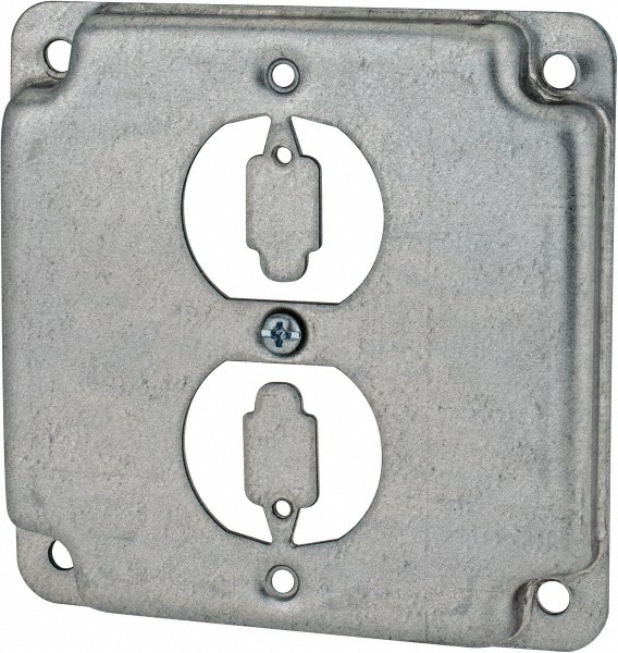 Cooper Crouse-Hinds 3 Outlet, 1/2" Hole Dia, Powder Coat Finish, Round Noncorrosive Weatherproof Box Cover - TP7310