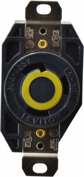 Leviton 250 VAC, 30 Amp, L6-30R NEMA, Self Grounding Receptacle - 2620