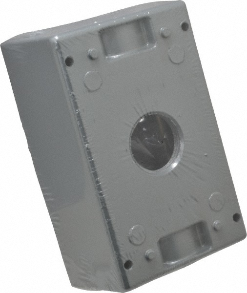 Thomas & Betts Electrical Outlet Box: Aluminum, Rectangle, 4-1/2" OAH, 2-1/2" OAW, 2" OAD, 1 Gang - IH6S2-2