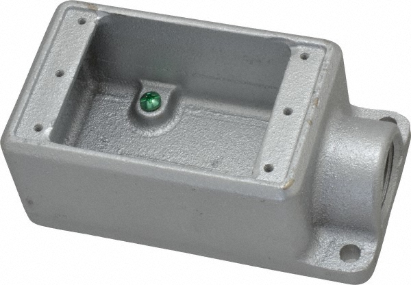 Thomas & Betts Electrical Outlet Box: Aluminum, Rectangle, 4-1/2" OAH, 2-1/2" OAW, 2" OAD, 1 Gang - IH6S2-2
