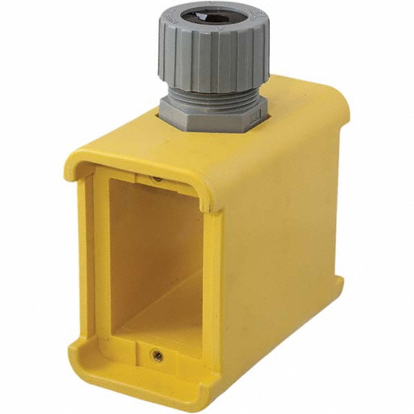 Cooper Wiring Devices Electrical Portable Outlet Box: Thermoplastic, Rectangle, 6-1/2" OAH, 4-1/4" OAW, 2-5/8" OAD, 1 Gang - WD3099BK