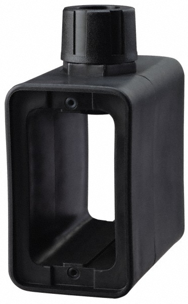Cooper Wiring Devices Electrical Portable Outlet Box: Thermoplastic, Rectangle, 6-1/2" OAH, 4-1/4" OAW, 2-5/8" OAD, 1 Gang - WD3099BK