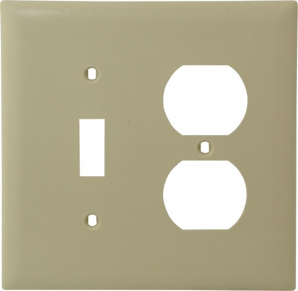 Pass & Seymour 2 Gang, 4-1/2 Inch Long x 4-3/4 Inch Wide, Standard Combination Wall Plate - TP126I