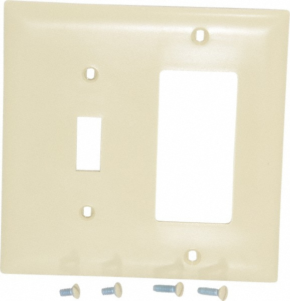 Pass & Seymour 2 Gang, 4-1/2 Inch Long x 4-3/4 Inch Wide, Standard Combination Wall Plate - TP126I