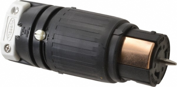 Hubbell Wiring Device-Kellems Locking Devices, Twist-Lock® Edge, Industrial, Flanged Inlet, 20A 480V AC, 2-Pole 3-Wire Grounding, L8-20P, Screwless Terminal, White - HBL2345ST
