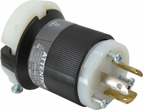 Hubbell Wiring Device-Kellems Twist Lock Plugs & Connectors: Connector Type: Plug; Grade: Commercial; Material: Nylon; Grounding Style: Grounding - L720P