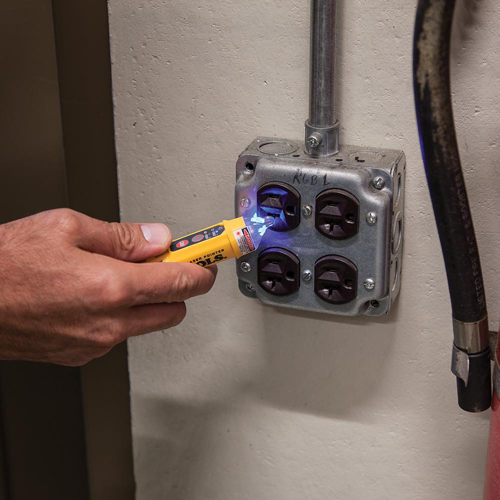 Klein Tools Circuit Continuity & Voltage Testers: Tester Type: Non-Contact Voltage Tester, Receptacle Tester with GFCI; Minimum Voltage: 12 VAC; Maximum Voltage: 12V DC; Display Type: LED - NCVT5KIT