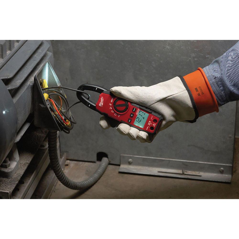 Milwaukee Tool Clamp Meter: CAT III, 1" Jaw, Clamp On Jaw - 2235-20