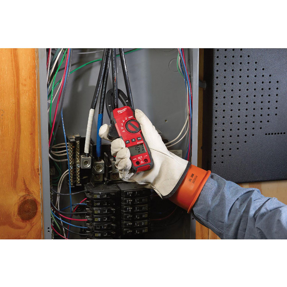 Milwaukee Tool Clamp Meter: CAT III, 1" Jaw, Clamp On Jaw - 2235-20