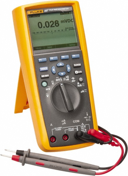 Fluke CAT III & CAT IV, Auto Ranging Digital Manual Ranging & True RMS Multimeter: 1,000 VAC/VDC - FLUKE-28II