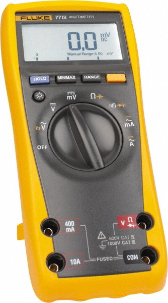 Klein Tools Auto Ranging Clamp Meter: CAT IV, 2" Jaw, Curved Jaw - CL800
