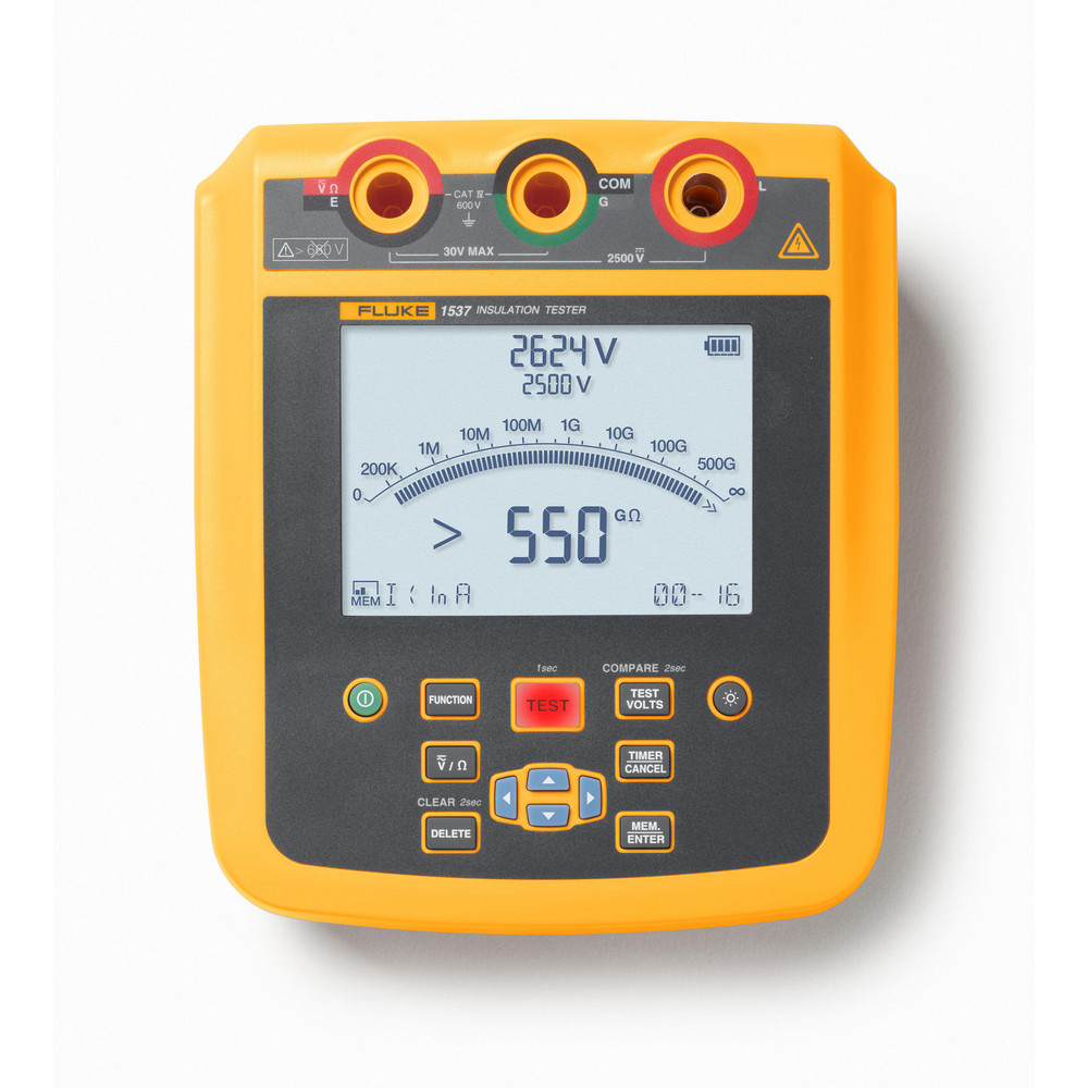 FLIR Megohmmeters: Display Type: LCD; Power Supply: 220VAC/50Hz; Resistance Capacity (Megohm): 2000 MΩ; Maximum Test Voltage: 3.8 - 380462-NIST