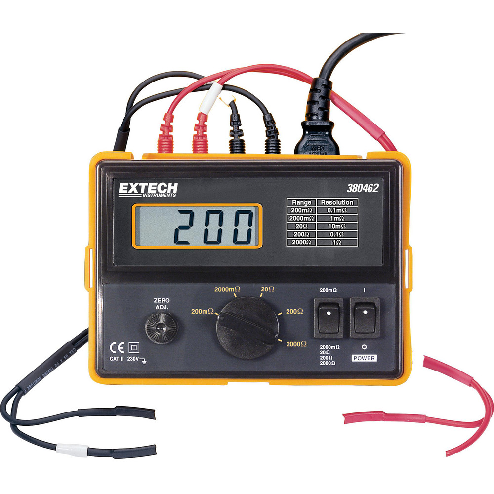 FLIR Megohmmeters: Display Type: LCD; Power Supply: 220VAC/50Hz; Resistance Capacity (Megohm): 2000 MΩ; Maximum Test Voltage: 3.8 - 380462-NIST