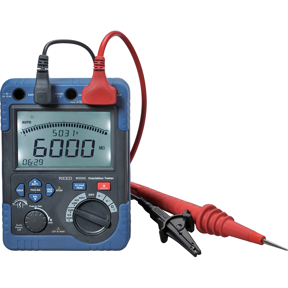 FLIR Megohmmeters: Display Type: LCD; Power Supply: 220VAC/50Hz; Resistance Capacity (Megohm): 2000 MΩ; Maximum Test Voltage: 3.8 - 380462-NIST