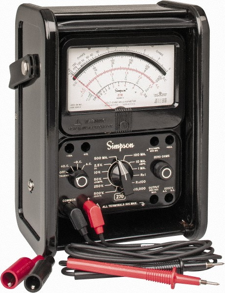 NSI Industries Multimeters: Multimeter Type: Analog; Measures: Amps, DC Voltage, AC Voltage - TES-MT12